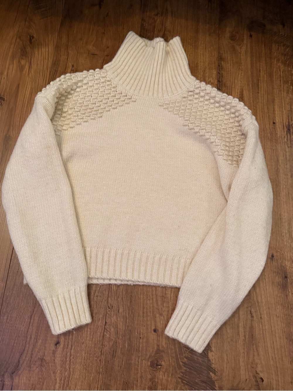 Cream turtleneck sweater